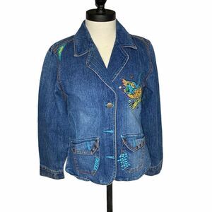 FUBU Girls Youth Size 10 Button Up Denim Jean Jack